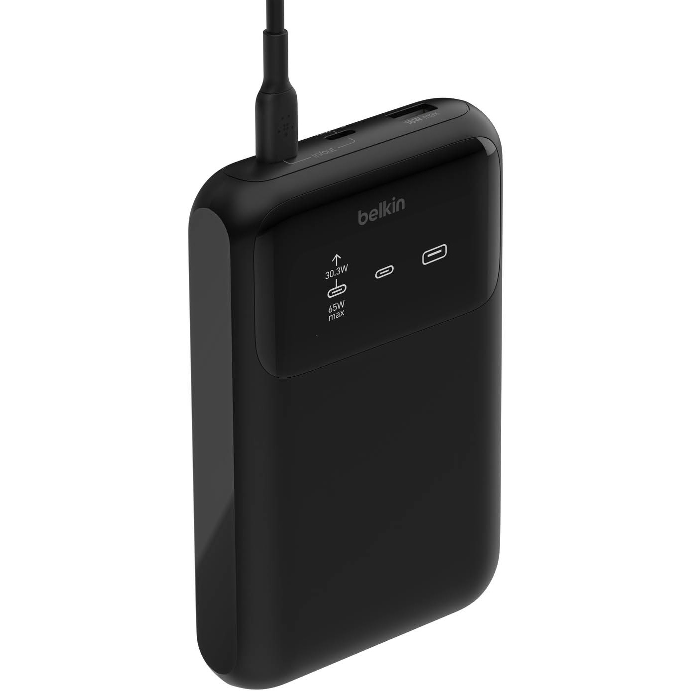 Oryginalna bateria Belkin Boost Charge Pro 3-Port Laptop Power Bank 20K 65W with USB-C Cable 20 000 mAh, czarna